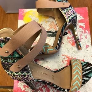 Levita Sequin Teal Multi Heel